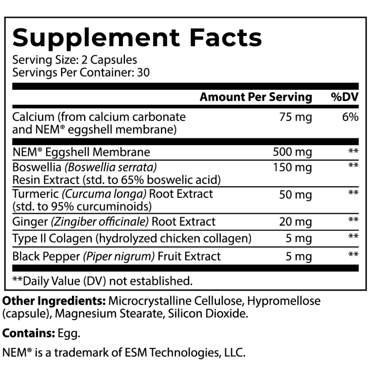 supplement facts